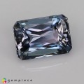 Natural Apatite 4.49 Carats Steel Blue Emerald 11x8 mm Loose Gemstone - Image 1