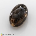 Natural Scapolite 28.91 Carats Smoky Rainbow Rutiles Oval Cabochon 23x14 mm Loose Gemstone - Image 4