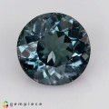 Natural Apatite 4.20 Carats Steel Blue Round 10x4 mm Loose Gemstone - Image 1