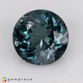 Natural Apatite 4.20 Carats Steel Blue Round 10x4 mm Loose Gemstone - Image 2