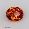 Natural Spessartite garnet 1.47 Carats Mandarin Orange Oval 7x6 mm Loose Gemstone - Image 1