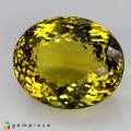 Natural Prasiolite 83.68 Carats Canary Yellow Oval 29x24 mm Loose Gemstone - Image 2