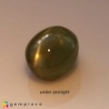 Natural Chrysoberyl cats eye 1.08 Carats Yellowish Green Oval Cabochon 6x5 mm Loose Gemstone - Image 3