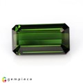 Natural Tourmaline 6.87 Carats Forest Green Emerald Cut 15x8 mm Loose Gemstone - Image 1