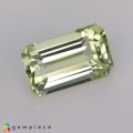 Natural Amblygonite 1.28 Carats Yellowish Green Emerald Cut 8x5 mm Loose Gemstone - Image 1