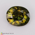Natural Demantoid garnet 1.48 Carats Greenish Yellow Oval 8x7 mm Loose Gemstone - Image 1