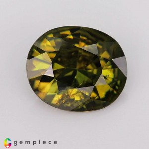 demantoid garnet  1.48cts - 8x7mm