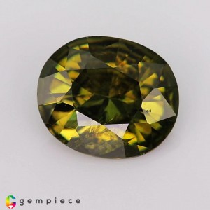 demantoid garnet  1.48cts - 8x7mm