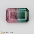Natural Tourmaline 10.54 Carats Pink to Green  Emerald 16x10 mm Loose Gemstone - Image 1