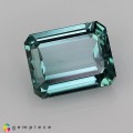 Natural Tourmaline 3.31 Carats Blue Green Emerald Cut 9x7 mm Loose Gemstone - Image 1