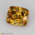 Natural Sphene 1.52 Carats Golden Yellow With Red Sparks Cushion 7x6 mm Loose Gemstone - Image 2