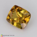Natural Sphene 1.52 Carats Golden Yellow With Red Sparks Cushion 7x6 mm Loose Gemstone - Image 3