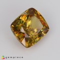 Natural Sphene 1.52 Carats Golden Yellow With Red Sparks Cushion 7x6 mm Loose Gemstone - Image 5