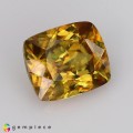 Natural Sphene 1.52 Carats Golden Yellow With Red Sparks Cushion 7x6 mm Loose Gemstone - Image 6