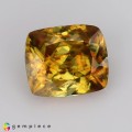 Natural Sphene 1.52 Carats Golden Yellow With Red Sparks Cushion 7x6 mm Loose Gemstone - Image 7