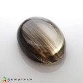 Natural Scapolite 36.75 Carats Smoky Rainbow Rutiles Oval Cabochon 25x19 mm Loose Gemstone - Image 3