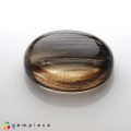 Natural Scapolite 36.75 Carats Smoky Rainbow Rutiles Oval Cabochon 25x19 mm Loose Gemstone - Image 7