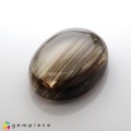 Natural Scapolite 36.75 Carats Smoky Rainbow Rutiles Oval Cabochon 25x19 mm Loose Gemstone - Image 6