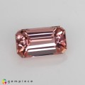 Natural Topaz 0.45 Carats Pink Emerald Cut 5x3 mm Loose Gemstone - Image 1
