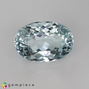 Light Ice Blue Natural Aquamarine Oval  9.31cts - 16x11mm