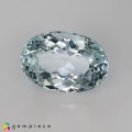 Natural Light Ice Blue Natural Aquamarine Oval 9.31 Carats Very Light Ice Blue Oval 16x11 mm Loose Gemstone - Image 2