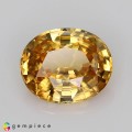 Natural Zircon 4.29 Carats Golden Yellow Oval 11x9 mm Loose Gemstone - Image 1