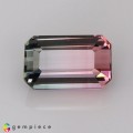 Natural Tourmaline 1.35 Carats Pink to Mild Green Emerald Cut 8x5 mm Loose Gemstone - Image 7