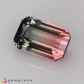 Natural Tourmaline 1.35 Carats Pink to Mild Green Emerald Cut 8x5 mm Loose Gemstone - Image 3