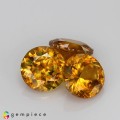 Natural Sphene 2.23 Carats Golden Yellow With Orange Flashes Round 6x3 mm Loose Gemstone - Image 2
