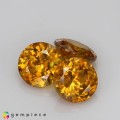 Natural Sphene 2.23 Carats Golden Yellow With Orange Flashes Round 6x3 mm Loose Gemstone - Image 3
