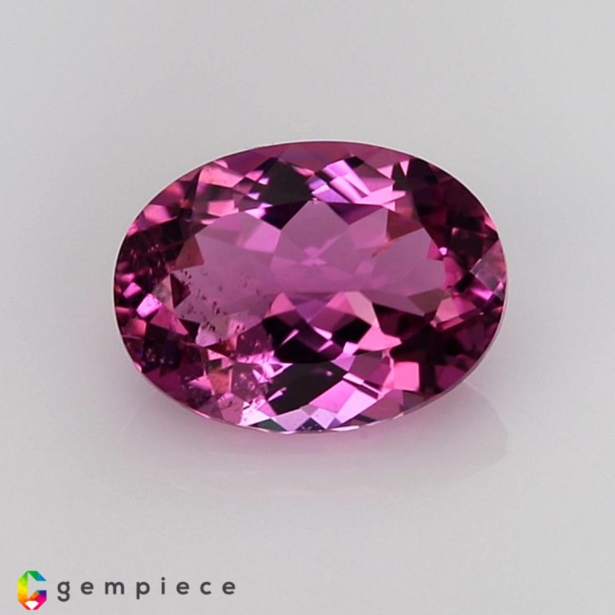 Sweet purplish pink natural rubellite oval  shaped 1.20cts - 8x6mm