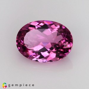 Sweet purplish pink natural rubellite oval  shaped   1.20cts - 8x6mm