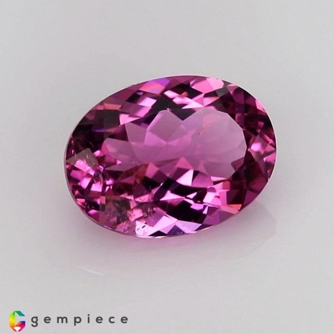 Natural Rubellite Stone Online Sweet purplish pink natural rubellite oval shaped 1.20cts - 8x6mm