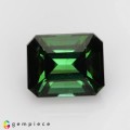 Natural Tourmaline 1.70 Carats Vivid Green Emerald Cut 7x6 mm Loose Gemstone - Image 1
