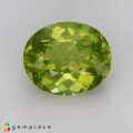 Natural Peridot 4.28 Carats Greenish Yellow Oval 11x9 mm Loose Gemstone - Image 1