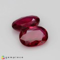Natural Ruby pair 1.31 Carats Red  Oval 6x5 mm Loose Gemstone - Image 5