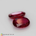Natural Ruby pair 1.31 Carats Red  Oval 6x5 mm Loose Gemstone - Image 1