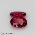 Natural Ruby pair 1.31 Carats Red  Oval 6x5 mm Loose Gemstone - Image 2