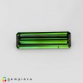Natural Tourmaline 6.83 Carats Forest Green Emerald Cut 22x7 mm Loose Gemstone - Image 1