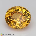 Natural Zircon 4.16 Carats Golden Yellow Oval 9x8 mm Loose Gemstone - Image 2