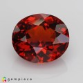 Natural Hessonite garnet 3.60 Carats Orange Red Oval 10x8 mm Loose Gemstone - Image 1