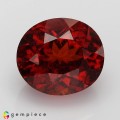 Natural Hessonite garnet 5 Carats Cinnamon Red Oval 10x9 mm Loose Gemstone - Image 1