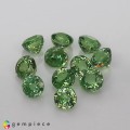 Natural Demantoid garnet 3.45 Carats Green Round 4x3 mm Loose Gemstone - Image 1