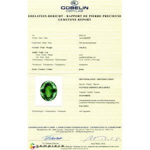 Tsavorite garnet  144.45cts - 35x30mm