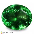 Natural Tsavorite garnet 144.45 Carats Chrome Green Oval 35x30 mm Loose Gemstone - Image 1