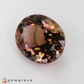 Natural Tourmaline 2.82 Carats Champagne Pink with Rare Green Stripe Oval 10x8 mm Loose Gemstone - Image 3