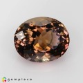 Natural Tourmaline 2.82 Carats Champagne Pink with Rare Green Stripe Oval 10x8 mm Loose Gemstone - Image 7