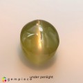 Natural Chrysoberyl cats eye 2.45 Carats Yellowish Green Oval Cabochon 8x6 mm Loose Gemstone - Image 1