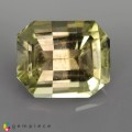 Natural Tourmaline 4.46 Carats Mellow Yellow Emerald Checker 11x9 mm Loose Gemstone - Image 1