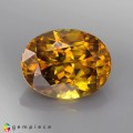 Natural Sphene 2.09 Carats Golden Yellow Oval 9x7 mm Loose Gemstone - Image 1